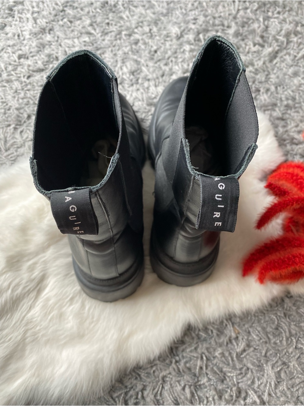Maguire Corticella Black Leather Unlined Boot - Picture 5 of 9